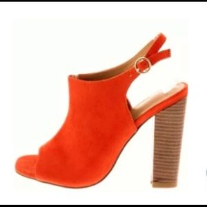 Orange Chunky Heel Women’s Heel